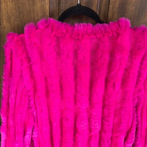 Kenz & Gray Hot Pink Faux Fur Jacket - Picture 3 of 4